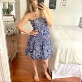 American Eagle Outfitters Dresses | American Eagle Strapless Dress Blue White Small | Color: Blue/White | Size: S