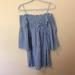 Zara Dresses | Blue Striped Zara Dress | Color: Blue/White | Size: S