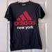 Adidas Tops | Adidas New York Short Sleeve Shirt | Color: Black/Red | Size: S
