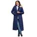 Plus Size Women's Maxi-Length Quilted Puffer Jacket by Roaman's in Evening Blue (Size 5X) Winter Coat