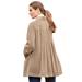 Plus Size Women's Pleat-Back Corduroy Jacket by Woman Within in New Khaki (Size L)