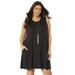 Plus Size Women's Jordan Pocket Cover Up Dress by Swimsuits For All in Black (Size 10/12)