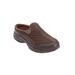 Women's The Leather Traveltime Slip On Mule by Easy Spirit in Dark Brown (Size 9 M)
