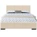 Abbey Platform Bed, Beige, Twin - Camden Isle Furniture 102430