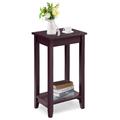 Costway Tall Wooden Sofa End Table Side Table