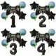 Ballons numérotés en aluminium pour enfants accessoires de jeu manette de jeu noire décorations