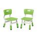 ECR4Kids Classroom Adjustable Chair, Flexible Seating Plastic in Green | 21.75 H x 15 W x 12.2 D in | Wayfair ELR-14441-GG