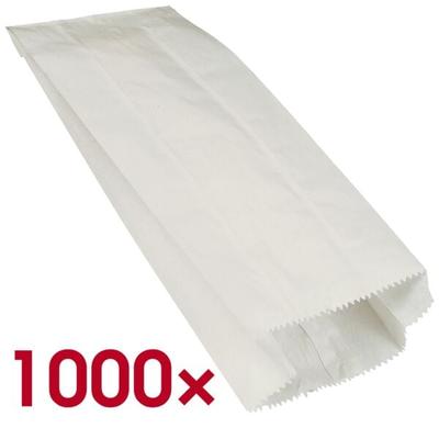 Papstar 1000 Papierfaltenbeutel gefädelt weiß - 21 x 10 x 5 cm weiß Image
