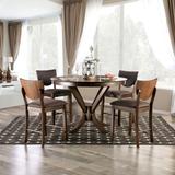 Oskam Transitional Brown Solid Wood 5-Piece Counter Height Dining Set by Furniture of America
