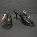 Gucci Shoes | Gucci Black Patent Leather Peeptoe Slip On Heels | Color: Black/Pink | Size: 6