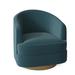 Barrel Chair - Fairfield Chair Tipsy 28.75" W Barrel Chair Fabric in Green/Blue/Brown | 30.25 H x 28.75 W x 31 D in | Wayfair