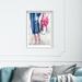 Oliver Gal Out & About Blush - Framed Painting on Paper in Blue/Gray/Pink | 46.25 H x 31.25 W x 2 D in | Wayfair 28307_30x45_PAPER_SBW