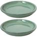 Bungalow Rose Swening 2 Pieces Saucer Set, Ceramic in Green | 1.5 H x 9.75 W x 9.75 D in | Wayfair 0F9C89212A9E4996BBEDF5660561B886
