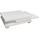 Table basse Elena - 80 x 80 x 32 cm - Blanc - Blanc.