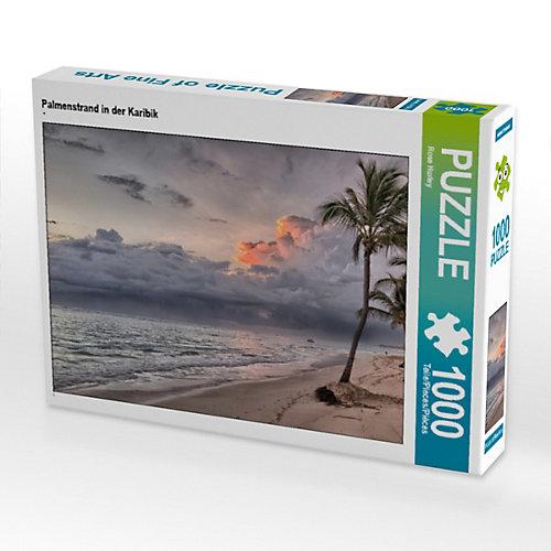 Puzzle CALVENDO Puzzle Palmenstrand in der Karibik - 1000 Teile Foto-Puzzle glückliche Stunden Kinder