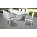 Miami Rectangular Outdoor Patio Dining Table with 8 Armless Chairs