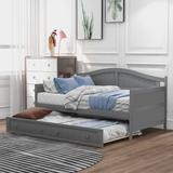 Wooden Daybed with 2 drawers, Sofa Bed for Bedroom Living Room,No Box Spring Needed