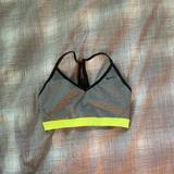 Nike Intimates & Sleepwear | Grey Nike Sports Bra With Neon Yellow Band | Color: Gray/Yellow | Size: M