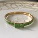 Kate Spade Jewelry | Kate Spade Green Enamel Bangle | Color: Gold/Green | Size: Exterior 2.75 In, Interior Just Under 2.75 In