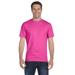 Hanes 5280 Adult Essential Short Sleeve T-Shirt in Wow Pink size 4XL | Cotton