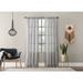 Clean Window Textured Slub Anti-Dust Striped Semi-Sheer Rod Pocket Curtain Panel Polyester/Linen in Gray | 63 H in | Wayfair 54918