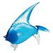 Rosecliff Heights 16" Mouth Blown Light Blue Tropical Fish Art Glass in Brown | 16 H x 6 W x 18 D in | Wayfair A1586B08DFA942F282258309D648C4C6