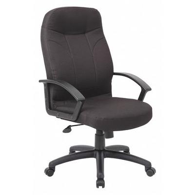 ZORO SELECT 452R12 Fabric Executive Chair, 22-, Fixed, Black