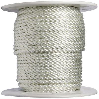 Wellington N1824S0300S Twisted Nylon Rope Spool, 3/8" x 300', White