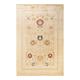 Overton Hand Knotted Wool Vintage Inspired Modern Contemporary Eclectic Ivory Area Rug - 6'1" x 8'10"
