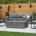 Baltic 50.5" Rectangle Propane Fire Table in Glacier Gray by Real Flame