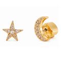 Kate Spade Jewelry | Kate Spade Something Sparkly Moon & Star Earrings | Color: Gold | Size: Os