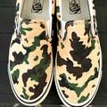 Vans Shoes | Camo Slip On Vans | Color: Brown/Green | Size: 9