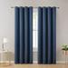 HLC.ME Solid Max Blackout Thermal Grommet Curtain Panels Polyester in Blue/Navy | 96 H in | Wayfair LARNC-NVY52x96