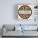 Gracie Oaks Seal of Laughter by Alonzo Saunders - Wrapped Canvas Textual Art Canvas, Wood in Brown/White | 14 H x 14 W x 2 D in | Wayfair