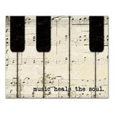 Andover Mills™ Piano Keys and Music - Graphic Art Print on Canvas Canvas, Wood in Black | 16 H x 20 W x 1.75 D in | Wayfair WNSP1674 43939293
