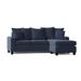 Blue Sectional - Wade Logan® Alger 2 - Piece Chaise Sectional Microfiber/Microsuede | 39 H x 82 W x 59 D in | Wayfair