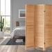 Langley Street® Allenbie 5.2 Ft. Tall Wooden Louvered Room Divider Wood in White/Brown | 71 H x 54 W x 1 D in | Wayfair