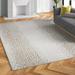 Brown/Gray 96 x 0.08 in Area Rug - Etta Avenue™ Kaylani Abstract Light Gray/White/Brown Area Rug Polyester | 96 W x 0.08 D in | Wayfair