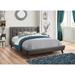 Mercury Row® Augie Tufted Low Profile Platform Bed Upholstered/Revolution Performance Fabrics® in Brown/Gray | Queen | Wayfair