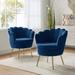 Barrel Chair - Etta Avenue™ Hendrix 30" Wide Velvet Barrel Chair Velvet in Blue | 31 H x 30 W x 28 D in | Wayfair 9E3A24FD76C14CF18D58DAD28880E6F2