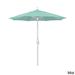 California Umbrella 7.5' Rd. Aluminum Patio Umbrella, Crank Lift with Push Button Tilt, White Finish, Sunbrella Fabric