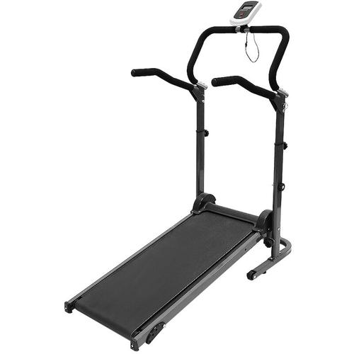 Wyctin - Mechanisches Laufband mit Sit-ups, LED-Anzeige, Fitnessgeräte, Heimtrainer, Jogging,