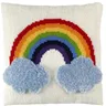 Devant de coussin Punch Needle ""arc-en-ciel