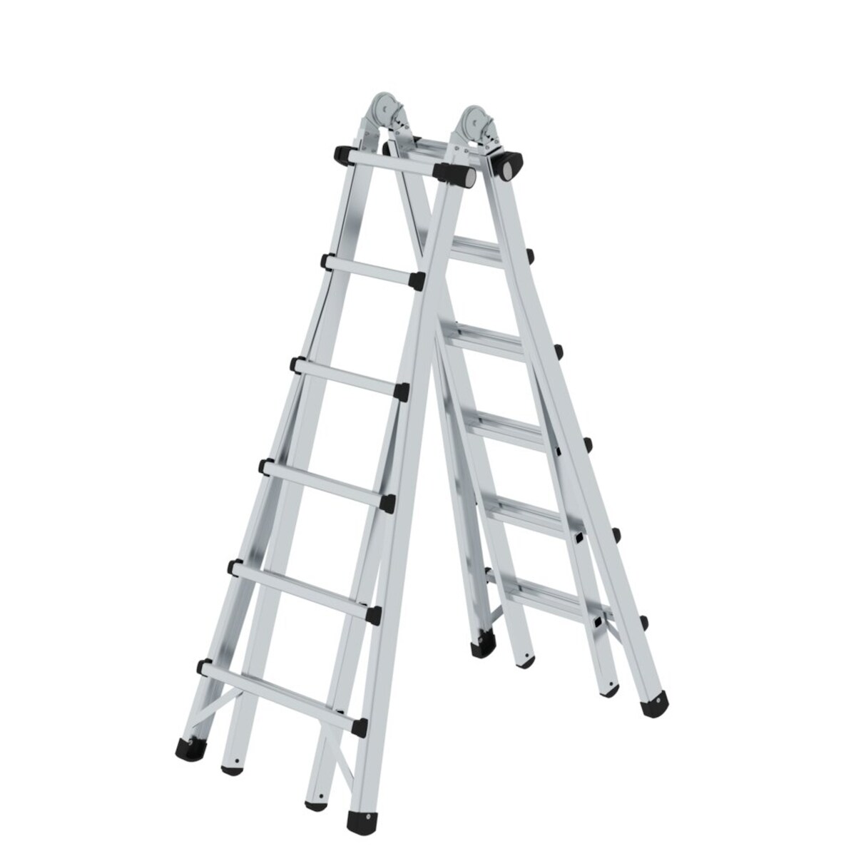 Munk Teleskopleiter 32019 oTraverse 4x6 Sprossen Image