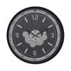 Traditionalist 23D Black Clock with Open Moving Gears - Yosemite Home Décor 5130015