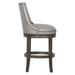 Fairfield Chair Vesper Swivel Stool Wood/Upholstered in Brown | 44 H x 24 W x 26 D in | Wayfair 2002-07_9177 Ecru_Tobacco