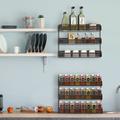 Prep & Savour 2 Pack Spice Rack Organizer, 3 Tier Counter-Top Stand Or Wall Mounted Storage Rack Hanging Shelf For Kitchen Cabinet, Cupboard | Wayfair