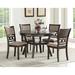 Winston Porter Jackins 4 - Person Round Solid Wood Dining Set Wood in Brown | 30" H x 47.25" L x 47.25" W | Wayfair