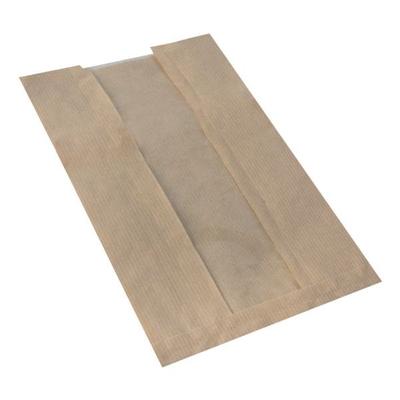 Papstar 1000 Sichtstreifenbeutel braun - 30 x 16 x 6 cm braun