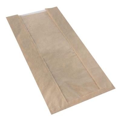 Papstar 1000 Sichtstreifenbeutel braun - 47 x 20 x 9 cm braun